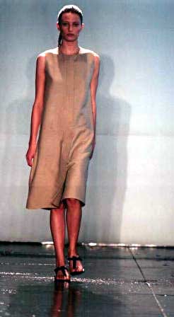 Noot in camel silk and mohair front placket dress