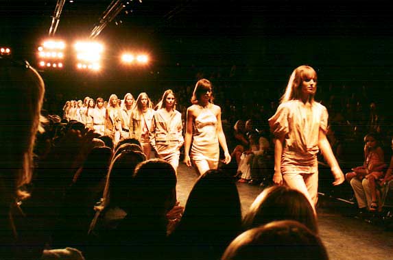 Models in the finale of the Jill Stuart show